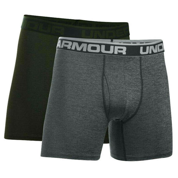 Under Armour Men's 6" Underwear Tech Boxerjock Briefs Charcoal